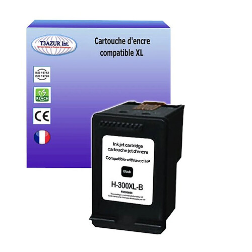 T3Azur Cartouche d'encre compatible remplace HP 300XL Noire pour HP PhotoSmart C4600, C4670, C4680, C4685