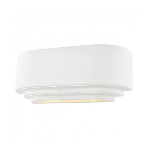 Luminaire Center Applique en plâtre Lando Céramique blanc 1 ampoule 13cm