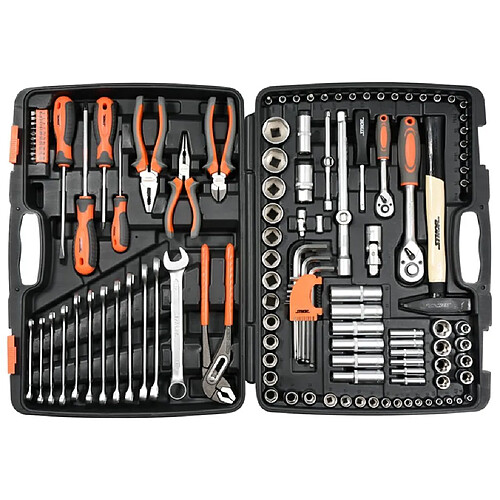 Sthor Kit d'outils métalliques 122 pièces