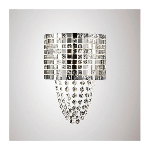 Luminaire Center Applique murale Camden 2 Ampoules G9 chrome poli/verre Mosaique/cristal