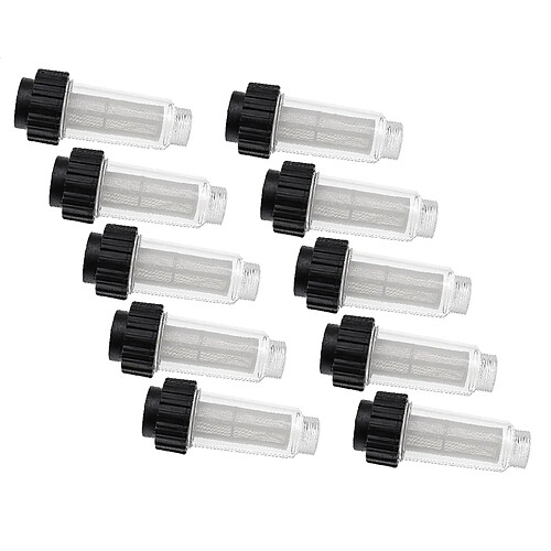 vhbw 10x Cartouche anticalcaire compatible avec Kärcher K 2.21 M T 50, K 2.300 PL, K 2.300 T 50 nettoyeur vapeur avec raccord d'eau 3/4"