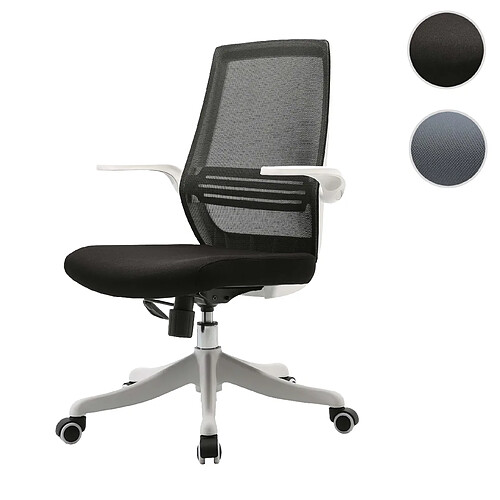 Mendler Chaise de bureau moderne HWC-J88, chaise de bureau, ergonomique et respirante accoudoir relevable ~ noir