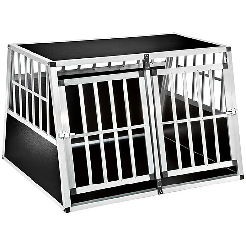 Helloshop26 Cage de transport pour chien double dos incliné sans cloison de séparation 3708146