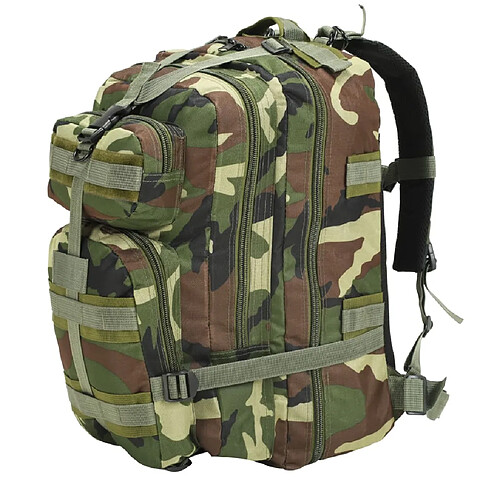 vidaXL Sac à dos en style d'armée 50 L Camouflage