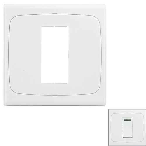 Wewoo Pour inserts vierges - 1 blanc trou, utilisation autour du monde Plaque murale avec vis