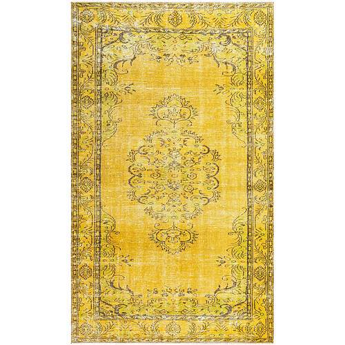 Vidal Tapis de laine 305x183 jaune Ultra Vintage