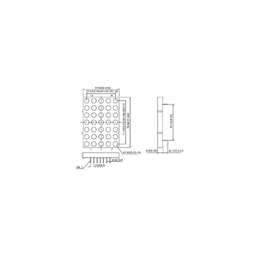 Perel Ta30-11srwa dot matrix display 76.2mm single color dot matrix display column anode super bright red