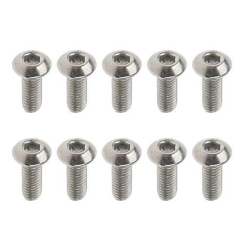 10 pièces gr1 alliage de titane à tête hexagonale boulon à tête boulons vis m3 x 15mm