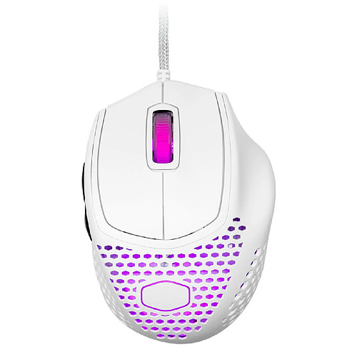 Cooler Master Ltd Cooler Master Souris Gamer Filaire MM730 16000DPI Design Nid d'Abeille avec Éclairage RVB Blanc