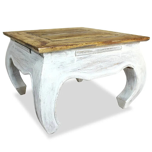 vidaXL Table d'appoint bois d'acajou massif 50x50x35 cm