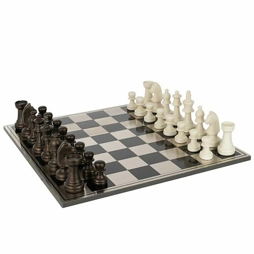 Paris Prix Jeu d'Échecs Déco Vintage 61cm Blanc & Marron