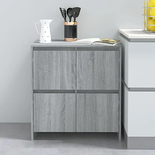 vidaXL Buffet Sonoma gris 70x41x75 cm Bois d'ingénierie