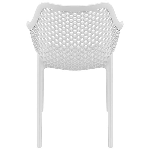 Alterego Chaise de jardin / terrasse 'SISTER' blanche en matière plastique