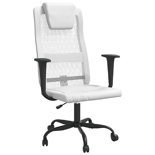 Maison Chic Chaise Gaming | Chaise de bureau Ergonomique Fauteuil réglable en hauteur blanc -GKD83280