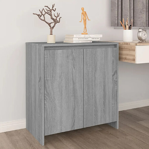 vidaXL Buffet Sonoma gris 70x41x75 cm Bois d'ingénierie