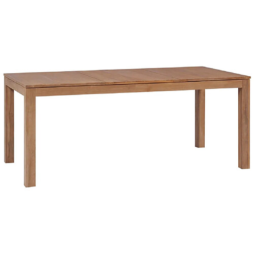 vidaXL Table à dîner Bois de teck et finition naturelle 180x90x76 cm