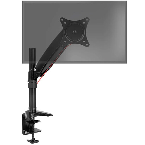 Duronic DM551X1 Support d'écran PC à Pince pour Bureau | Mécanisme à Ressort | Ajustements à la volée | Hauteur Ajustable | Compatibilité avec Moniteur VESA 75/100 | Potence et Bras en Aluminium