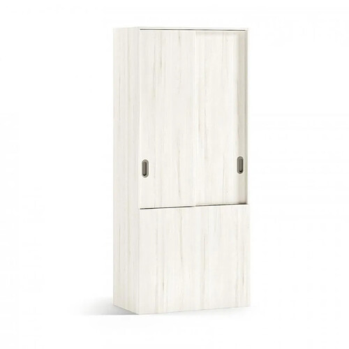 Inside 75 Armoire penderie 119,1 x 57,5 x 240 cm portes coulissantes coffre rabattable hauteur 87 cm