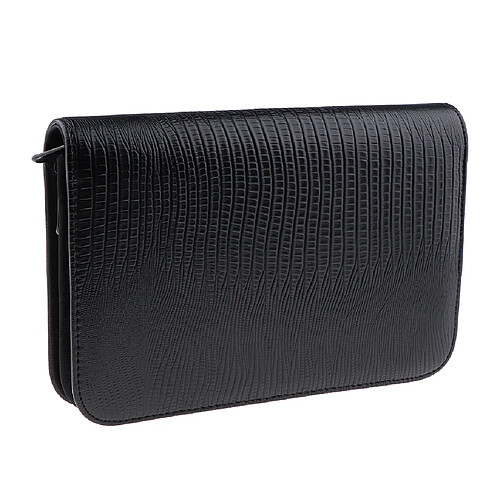 Ciseaux Ciseaux En Cuir Doux Etui De Coiffure Peigne Pochette Etui Noir