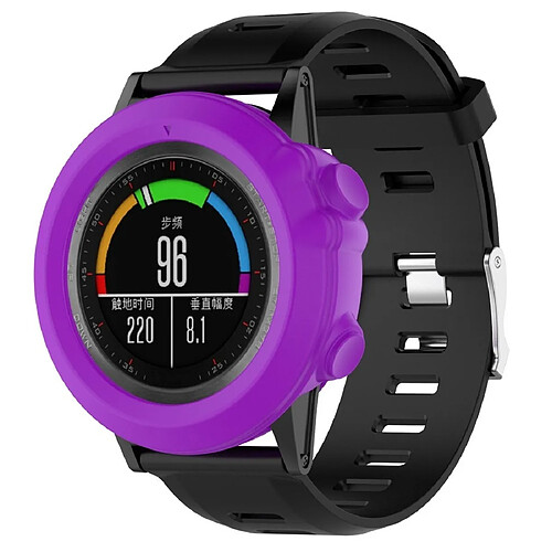 Wewoo Boîtier de montre Étui de protection en silicone Smart Watch pour Garmin Fenix 3 violet