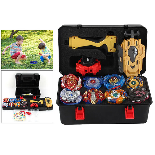 METAL FUNSION BURST GYRO TOP PACK avec BOÎTE de RANGEMENT JOUETS CADEAUX pour ENFANTS