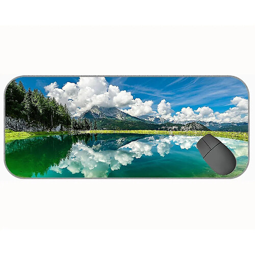 Universal (750x300x3) Pad de souris de jeu étendu grande taille, pad de souris de réflexion naturelle avec bord