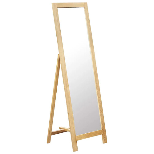 vidaXL Miroir sur pied 48x46,5x150 cm Bois de chêne solide