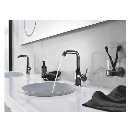 GROHE - Mitigeur monocommande lavabo Essence taille L, cool sunrise brossé - finition doré brillant