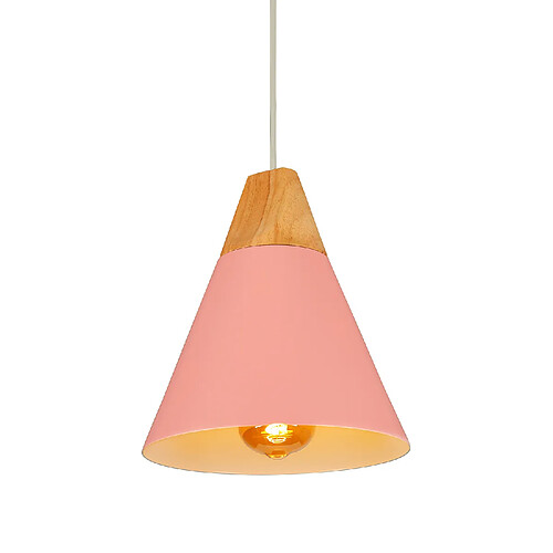 Stoex Lampe À Suspension Moderne Rose Suspension Luminaire Nordique Lustre Rétro Abat-Jour en Métal Ampoule E27 Suspension Intérieure