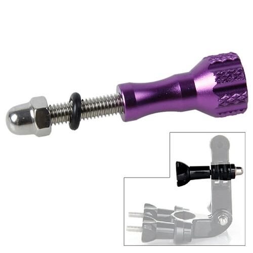 Wewoo Pour GoPro HERO 4 / Violet 3+ / 3/2/1, Longueur: 5cm Aluminium Mini Bouton Pouce Vis à Boulon Inoxydable