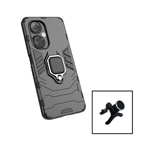 PHONECARE Kit Support Magnétique de Voiture Renforcé + Coque 3X1 Military Defender pour OnePlus Nord N30 - Noir