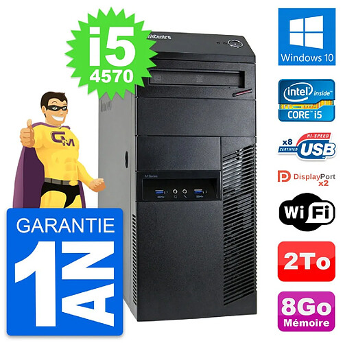 PC Tour Lenovo ThinkCentre M93p Intel i5-4570 RAM 8Go Disque 2To Windows 10 Wifi · Occasion