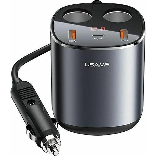 Acessório Usams Rozga???nik Samochodowy 2Xusb-A/ 1Xusb-C C28 245W Szary/Grey Cc151Tc01 (Us-Cc151)