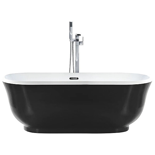 Beliani Baignoire îlot noire 170 x 77 cm TESORO