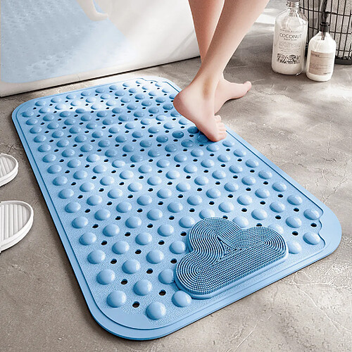 LUUCOZK Tapis de bain antidérapants absorbants à séchage rapide pour salle de bain - Bleu-40x70cm