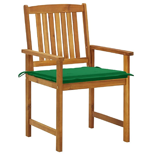 Maison Chic Lot de 8 Chaises de jardin,Fauteuil d'extérieur avec coussins Bois d'acacia solide -MN49794