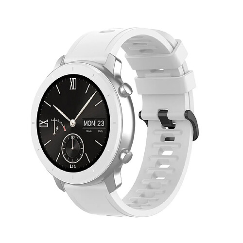 Wewoo Bracelet pour montre connectée de remplacement de Smartwatch en silicone Amazfit GTRtaille 22 mm blanc