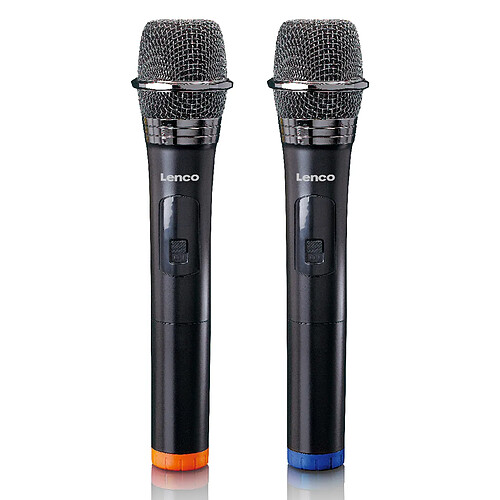 Lenco Set de 2 microphones sans fil MCW-020BK Noir