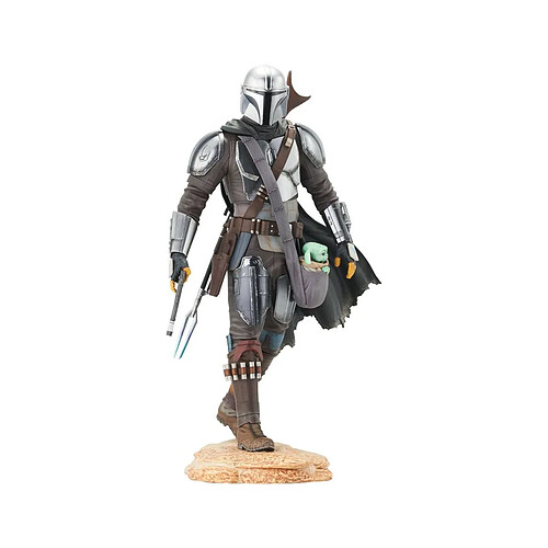 Gentle Giant Star Wars The Mandalorian - Statuette Premier Collection 1/7 The Mandalorian with The Child 25 cm