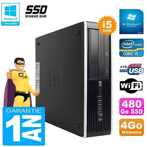 PC HP Compaq Pro 6300 SFF I5-2400 RAM 4Go Disque 480Go SSD Graveur DVD Wifi W7 · Occasion