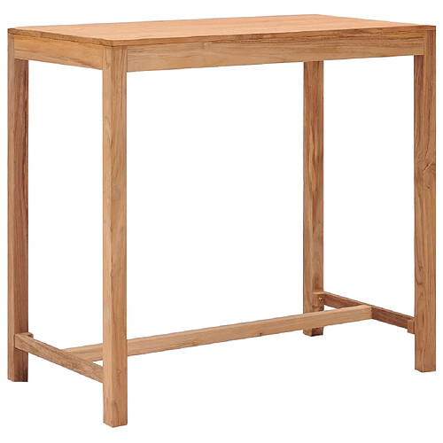 vidaXL Table de bar de jardin 110x60x105 cm bois de teck solide