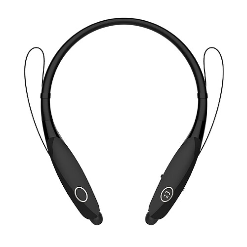 Universal Écouteurs Bluetooth 30 heures d'utilisation du microphone intégré sans fil bande de cou casque de sport bouchons d'oreille stéréo pour téléphone Xiaomi |(Le noir)