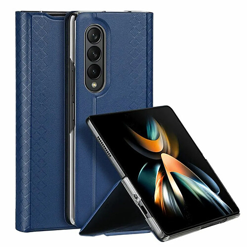 Riffi Étui livre magnétique série Dux Ducis Bril pour Samsung Galaxy Z Fold 4 F936B Bleu