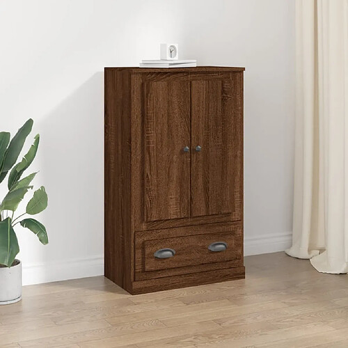 Maison Chic Buffet,Meuble de Rangement,commode pour salon,Cuisine chêne marron 60x35,5x103,5 cm bois d'ingénierie -MN29074