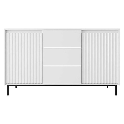 Bestmobilier Girona - buffet bas - blanc - 153 cm