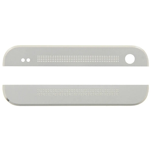 Wewoo Pour HTC One / M7 blanc Couvercle de lentille en verre et adhésif inférieur avant supérieur + inférieur