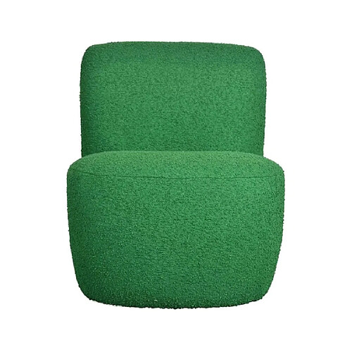 OPJET Fauteuil tissu Fauteuil Eve bouclette vert