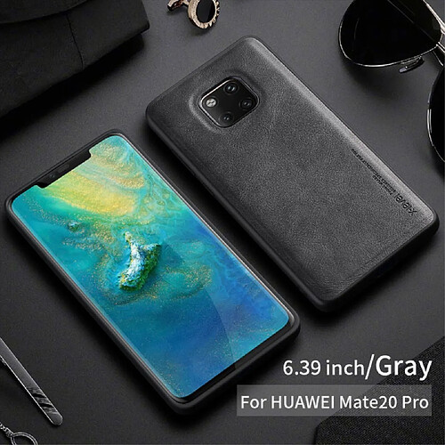 Etui en PU style vintage gris pour votre Huawei Mate 20 Pro