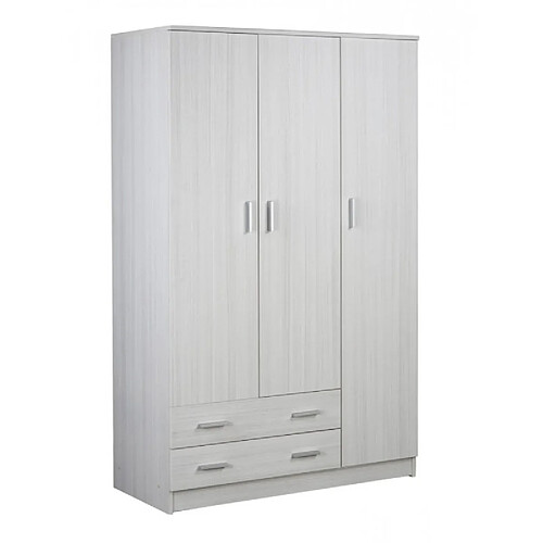 Webmarketpoint Armoire trois portes avec deux tiroirs Eucalyptus 115x52x h180 cm