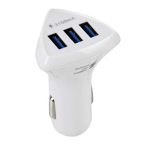 Wewoo Sécurité Rapidement Chargeur DC 45627 blanc V Numérique Intelligent Correspondant Actuel Charge Intelligente 3 USB Ports De Voiture